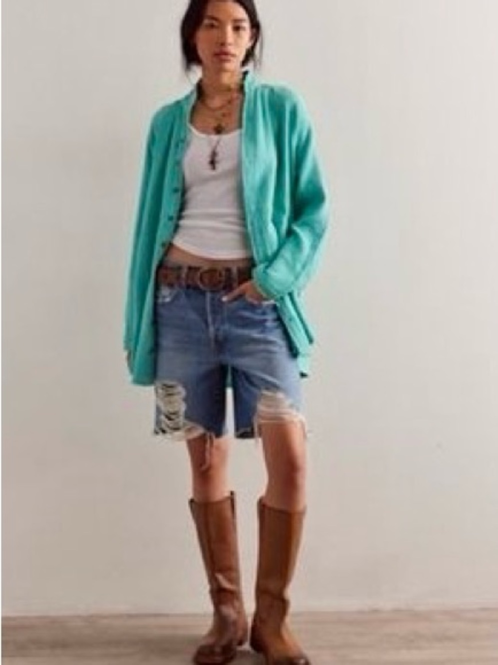 NWOT We The Free Summer Daydream Muslin Button Down
